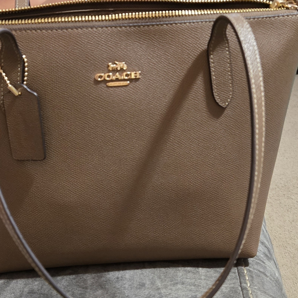 Coach Tan Leather Tote Bag